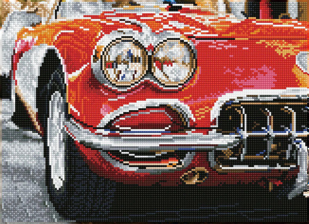 Deimantinė mozaika RED SPORTS CAR 43x31 cm