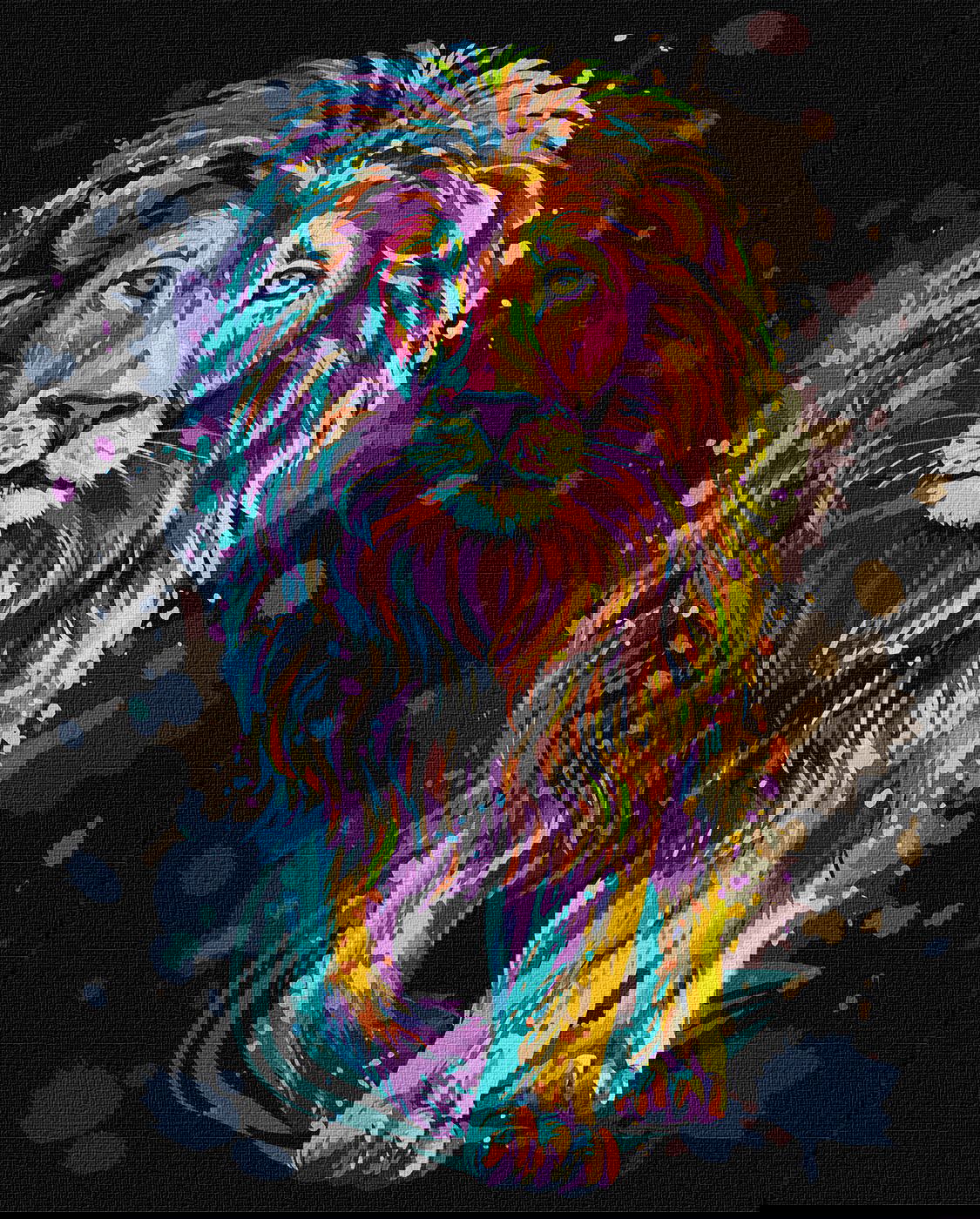 Tapyba pagal skaičius DŽIUNGLIŲ PASIDIDŽIAVIMAS 40x50 cm