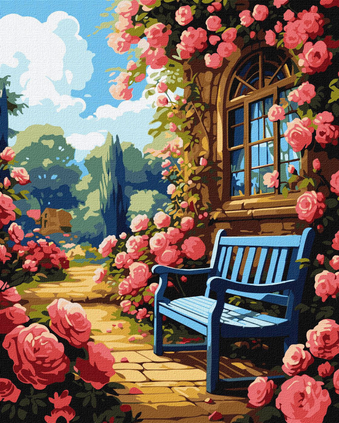 Tapyba pagal skaičius GĖLIŲ SODAS 40x50 cm