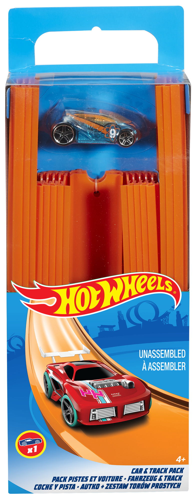 HOT WHEELS automodeliukas su trasos detalėmis