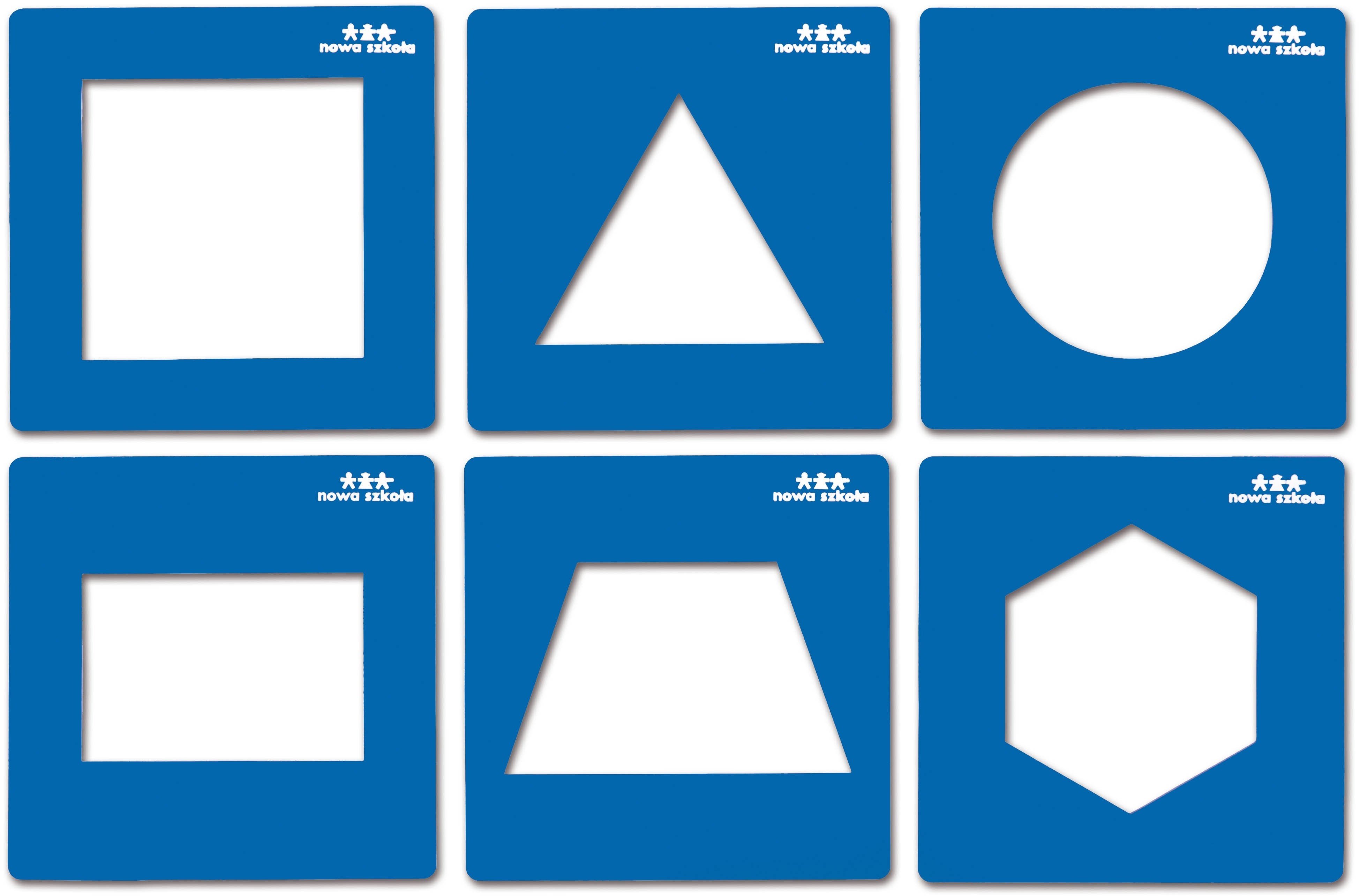 Trafaretai - Geometrinės Figūros 6 vnt.