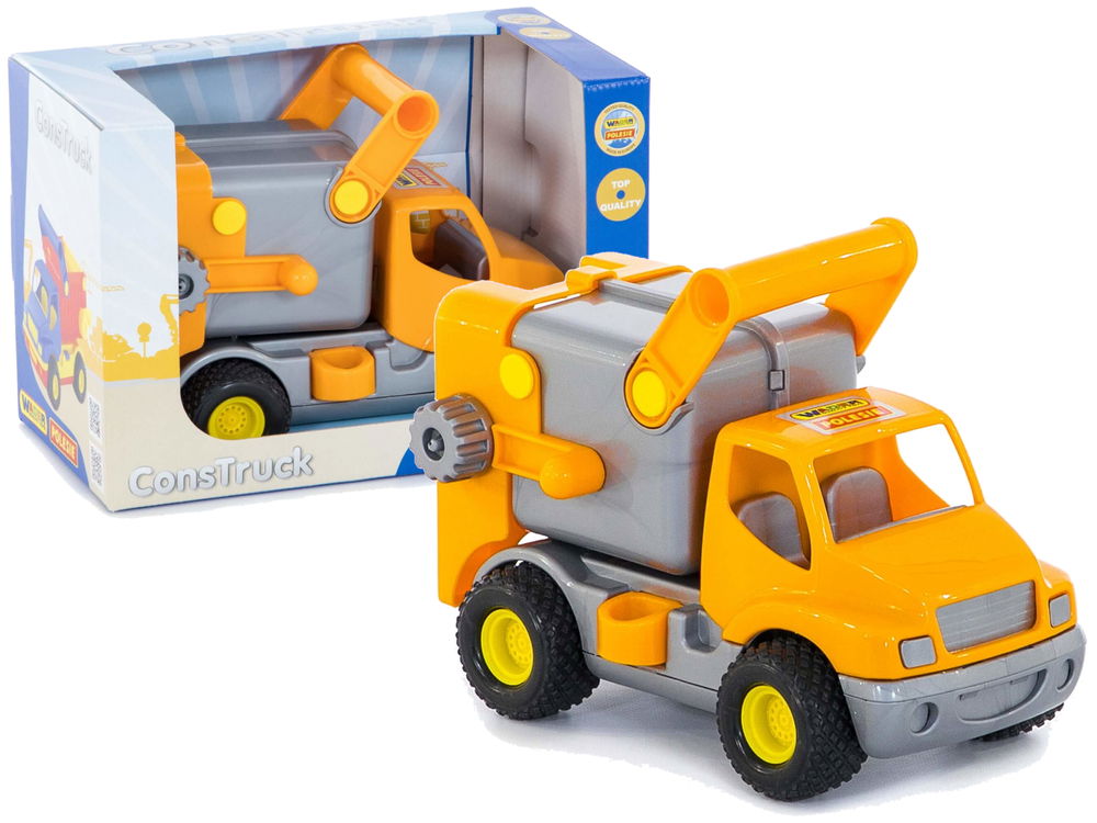 Automobilis šiukšliavežis ConsTruck, oranžinis