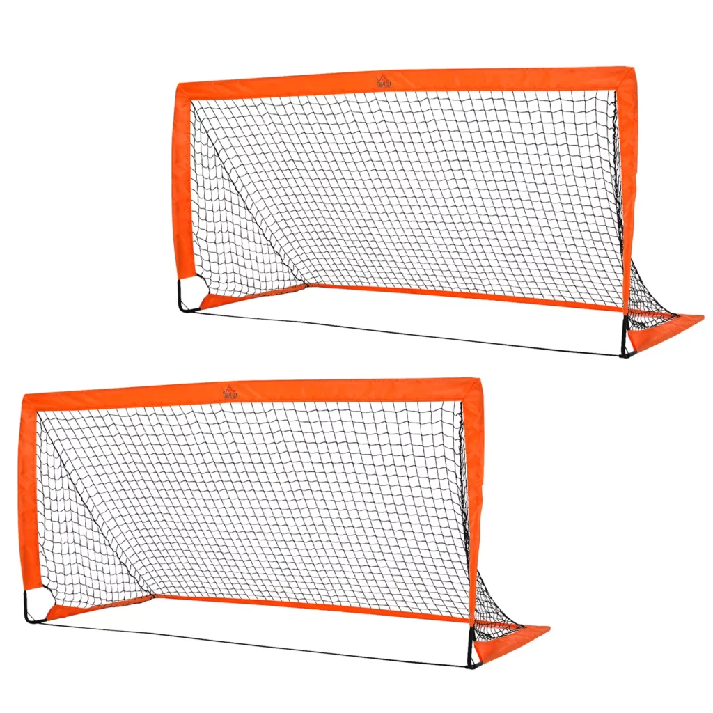 Futbolo vartai, futbolo tinklas, 2 mini vartų rinkinys, sulankstomi 183 x 90 x 90 cm