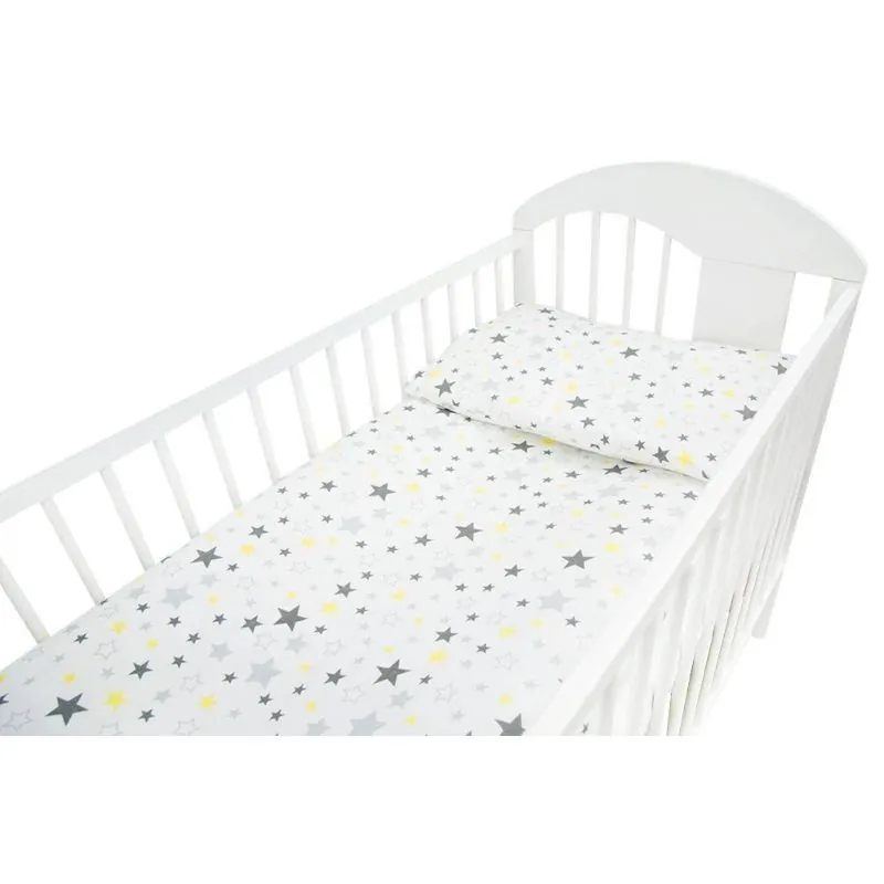 120/90 cm. Ankras 2 dalių patalynės užvalkalų komplektas "Stars", Pilka