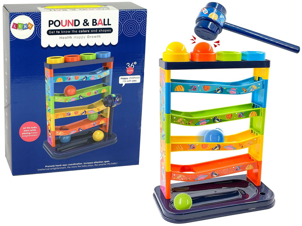 Spalvinga kamuoliukų trasa Pound & Ball