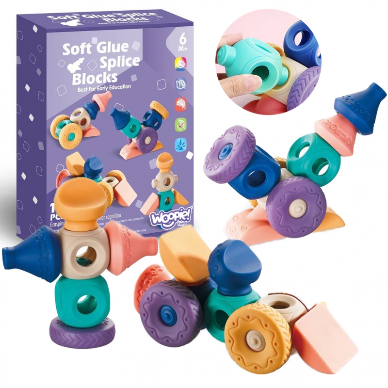 Sensoriniai Konstrukciniai Blokai Squeeze Puzzle WOOPIE BABY