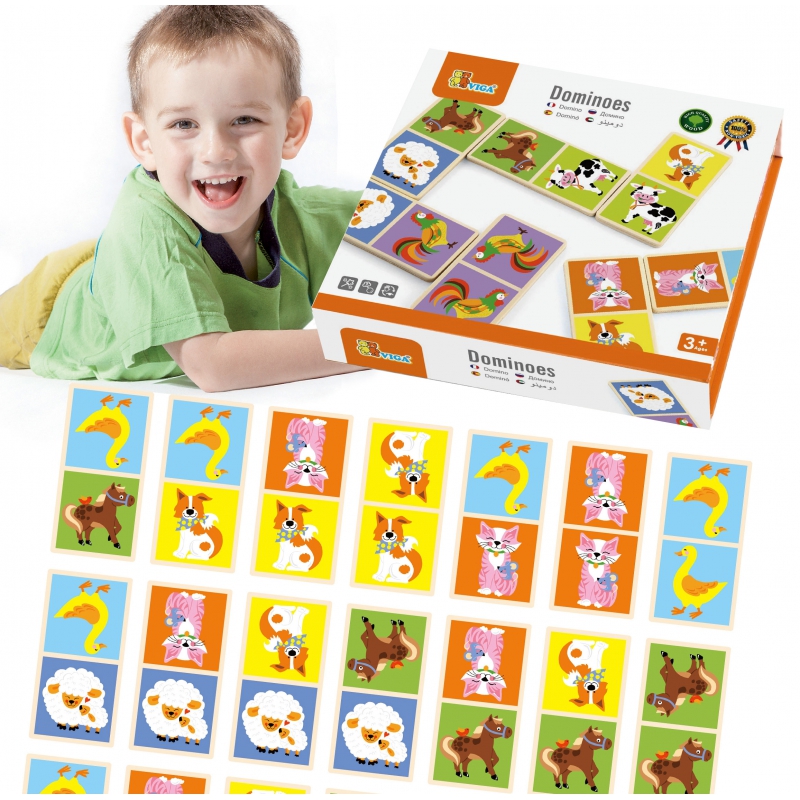 Medinis žaidimas „Domino Farma Viga Toys“