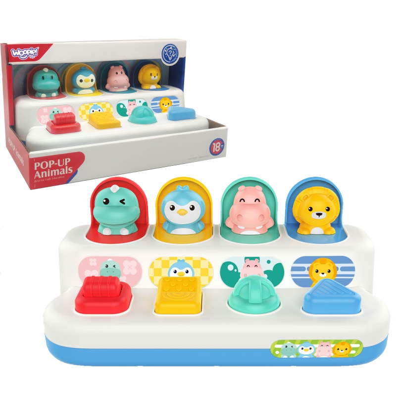 Lavinantis žaislas WOOPIE BABY Iššokantys gyvūnai POP-UP