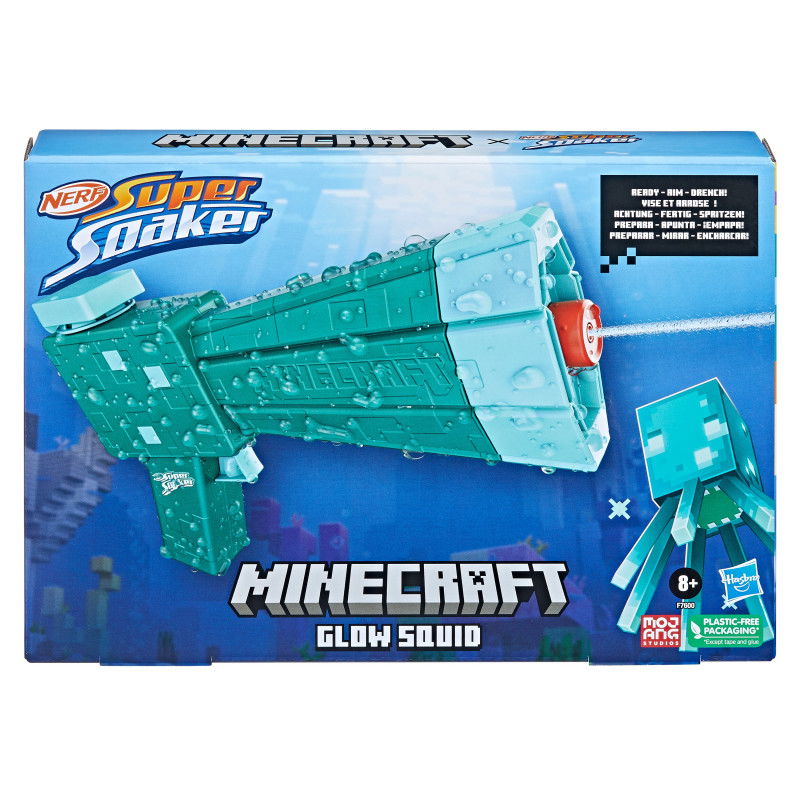 Vandens šautuvas NERF MINECRAFT GLOW SQUID