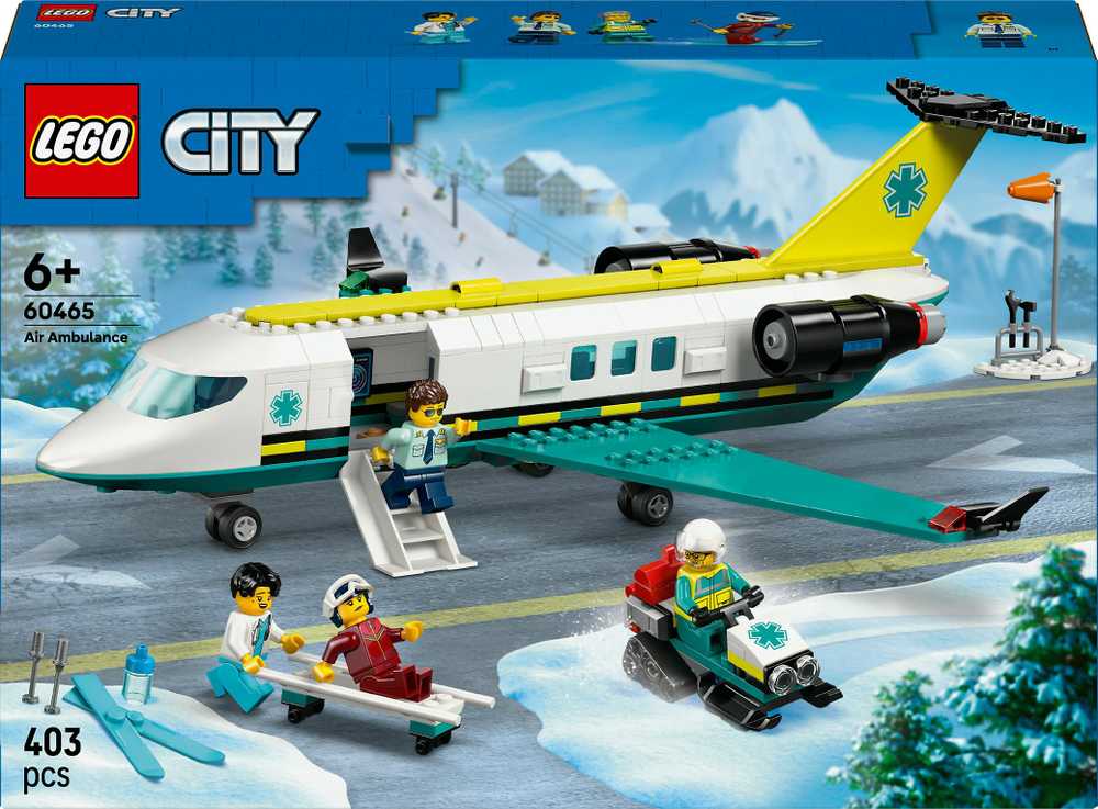 Konstruktorius LEGO® City Big Vehicles Emergency Air Ambulance Airplane, 60465