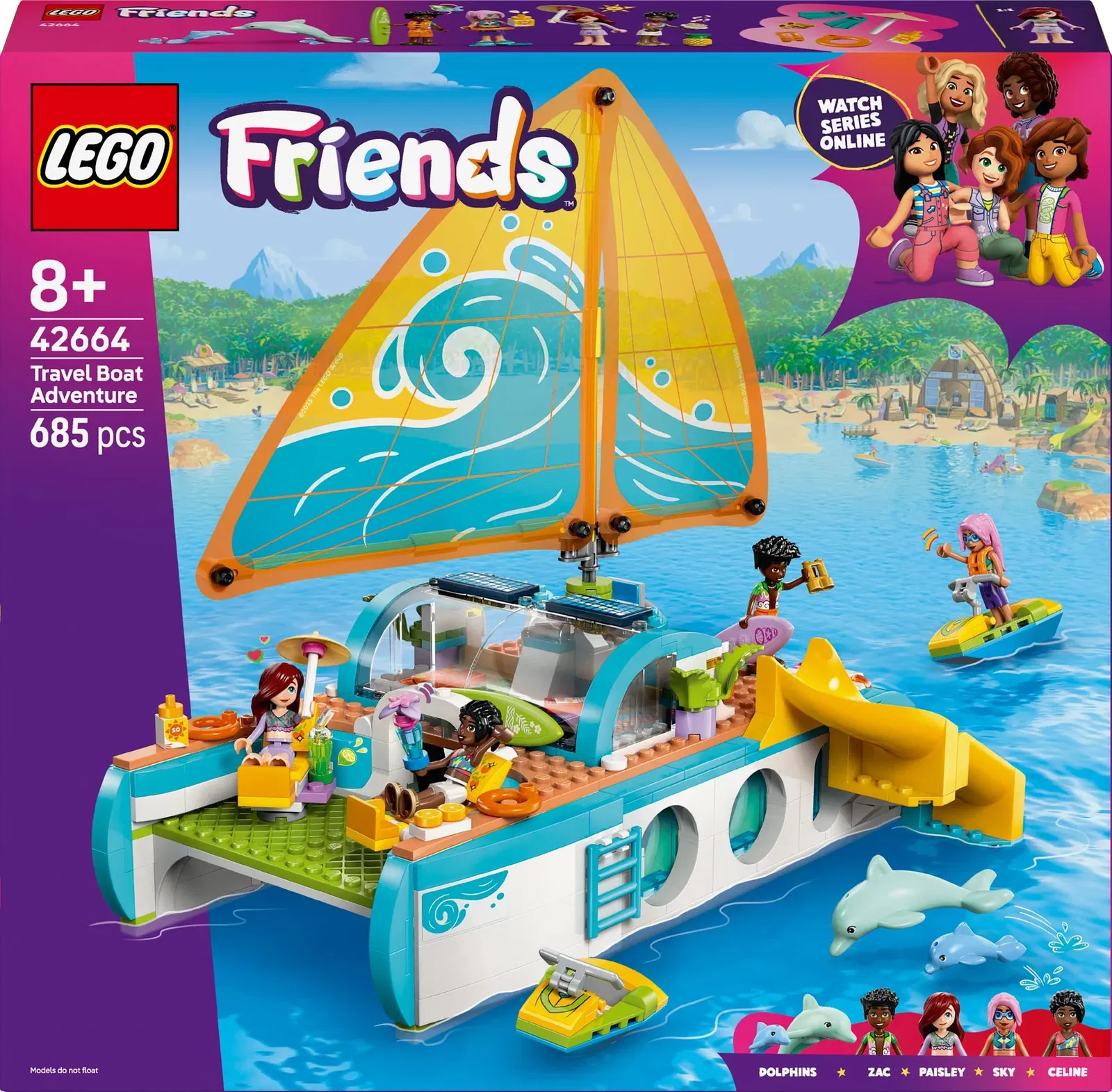 Konstruktorius LEGO® Friends Travel Boat Adventure, 42664