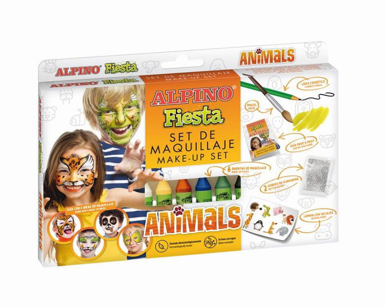 Grimo rinkinys ALPINO Fiesta ANiMALS 6 sp x 5g