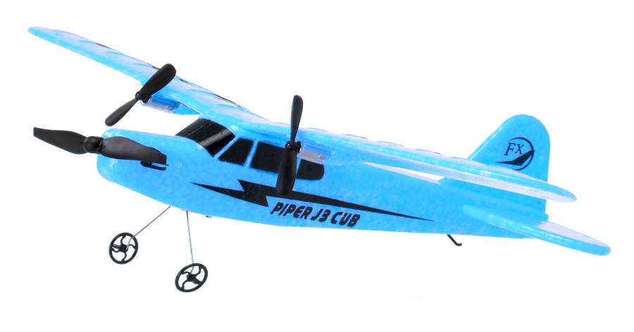 Lėktuvas Piper J-3CUB 2.4GHz RTF(34cm) mėlynas
