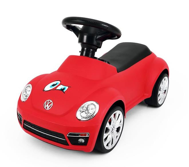 Vaikiškas paspirtukas Volkswagen Beetle raudonas