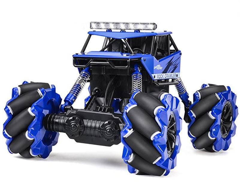 Nuotoliniu būdu valdomas automobilių vikšrinis 4x4 melynas