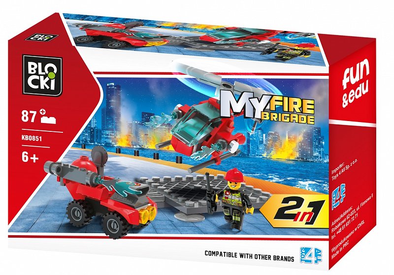 Konstruktorius BLOCKi MyFireBrigade 2viename KB0851 87vnt