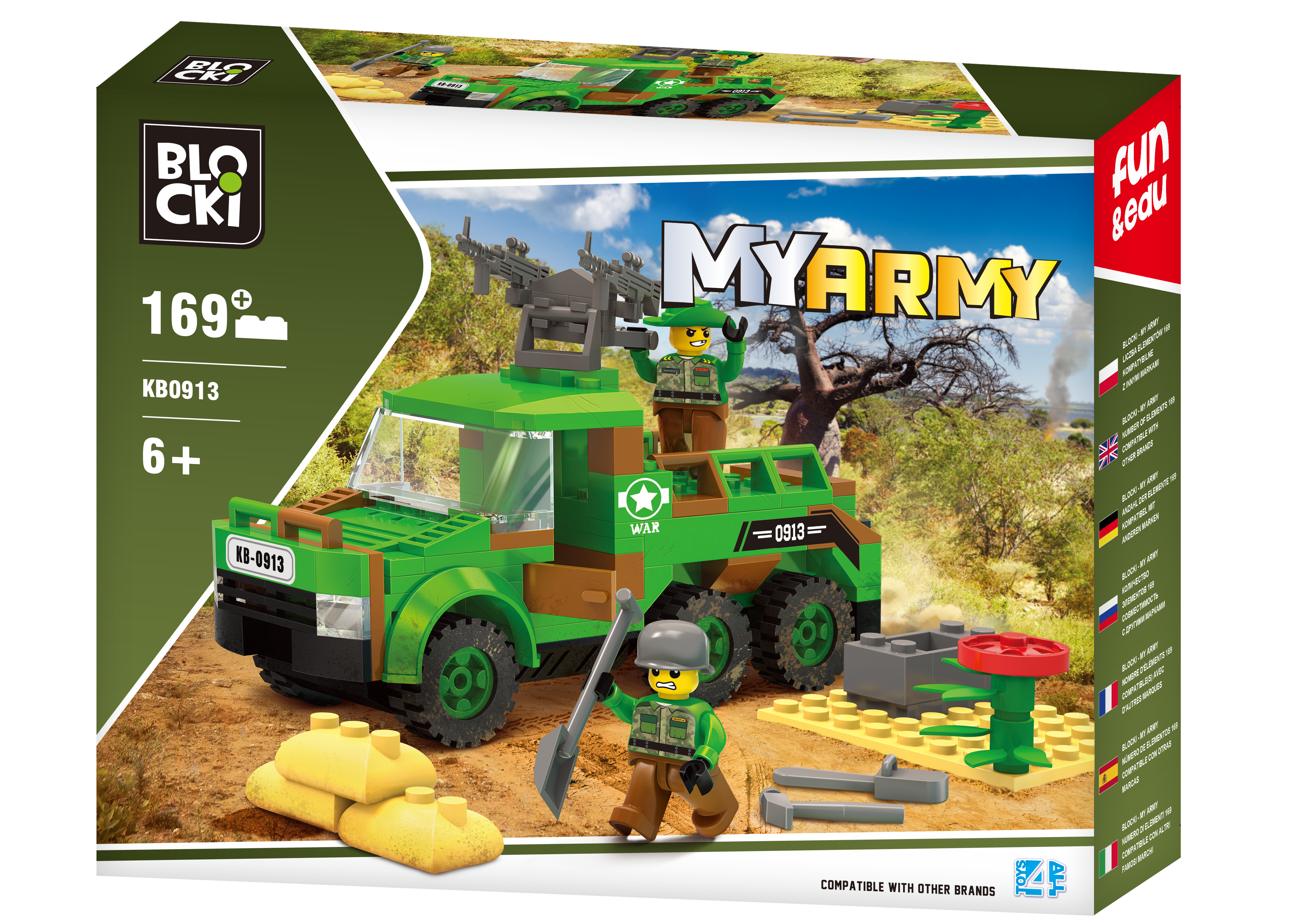 Konstruktorius Blocki MyArmy Kovinis sunkvežimis KB0913 169vnt