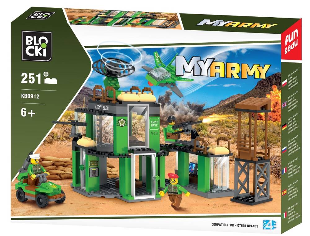 Konstruktorius Blocki MyArmy Karinė bazė KB0912 251vnt.