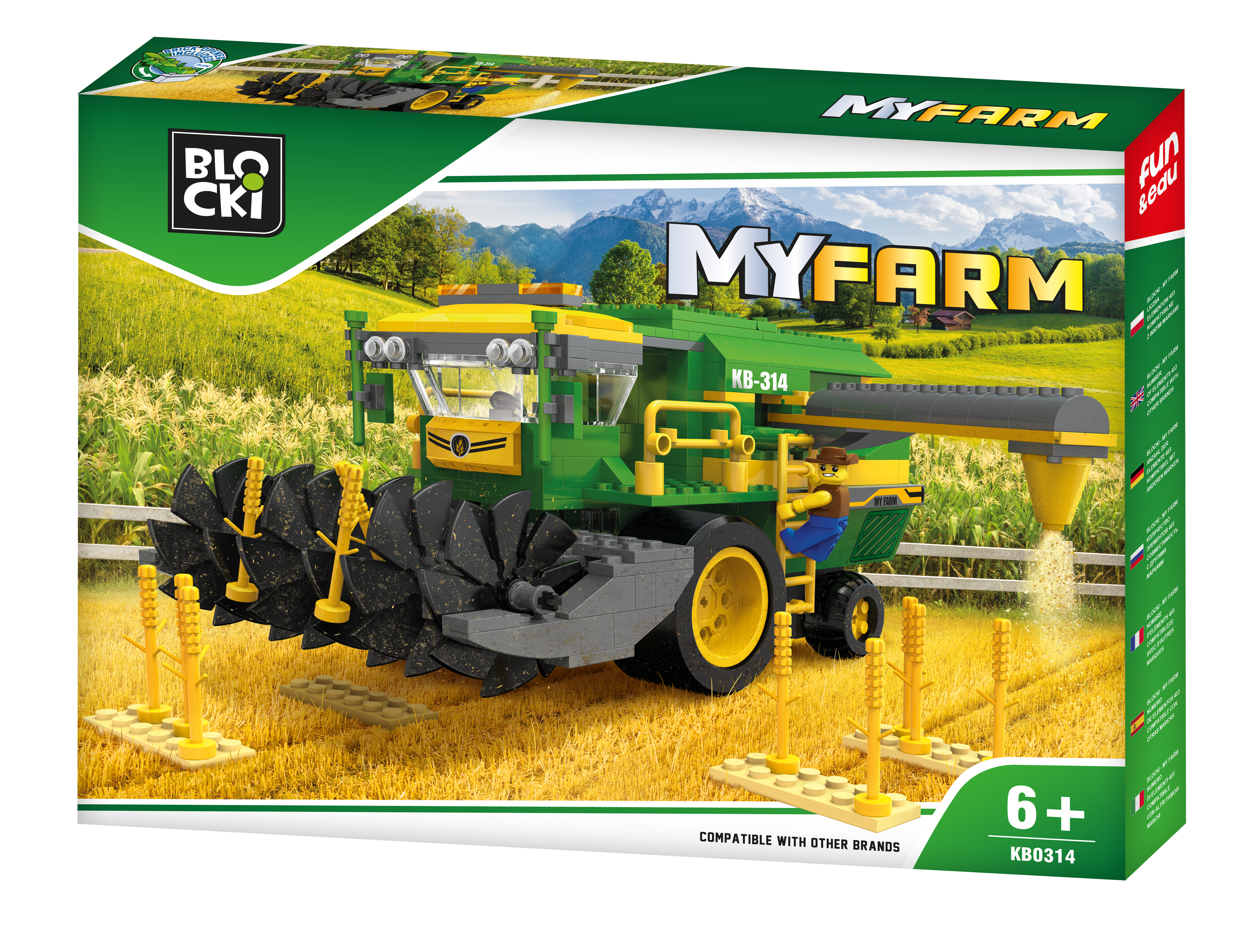 Konstruktorius Blocki MyFarm Kombainas KB0314 371vnt.