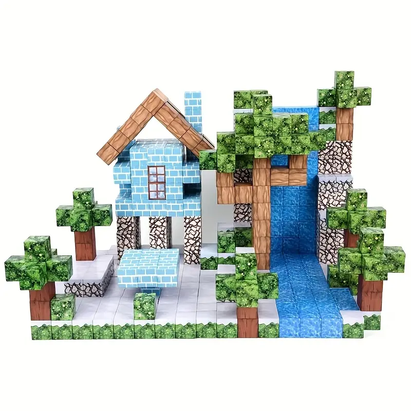 Magnetinių kubelių konstruktorius "MineCraft" (Pažeista pakuotė)