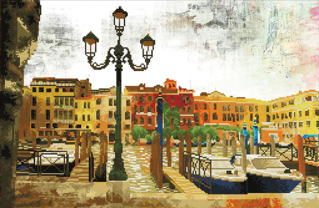 Deimantinė mozaika WAITING FOR PASSENGERS 47x72 cm