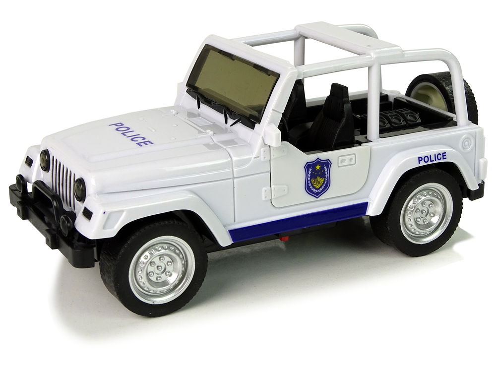 Policijos automobilis visuregis, baltas