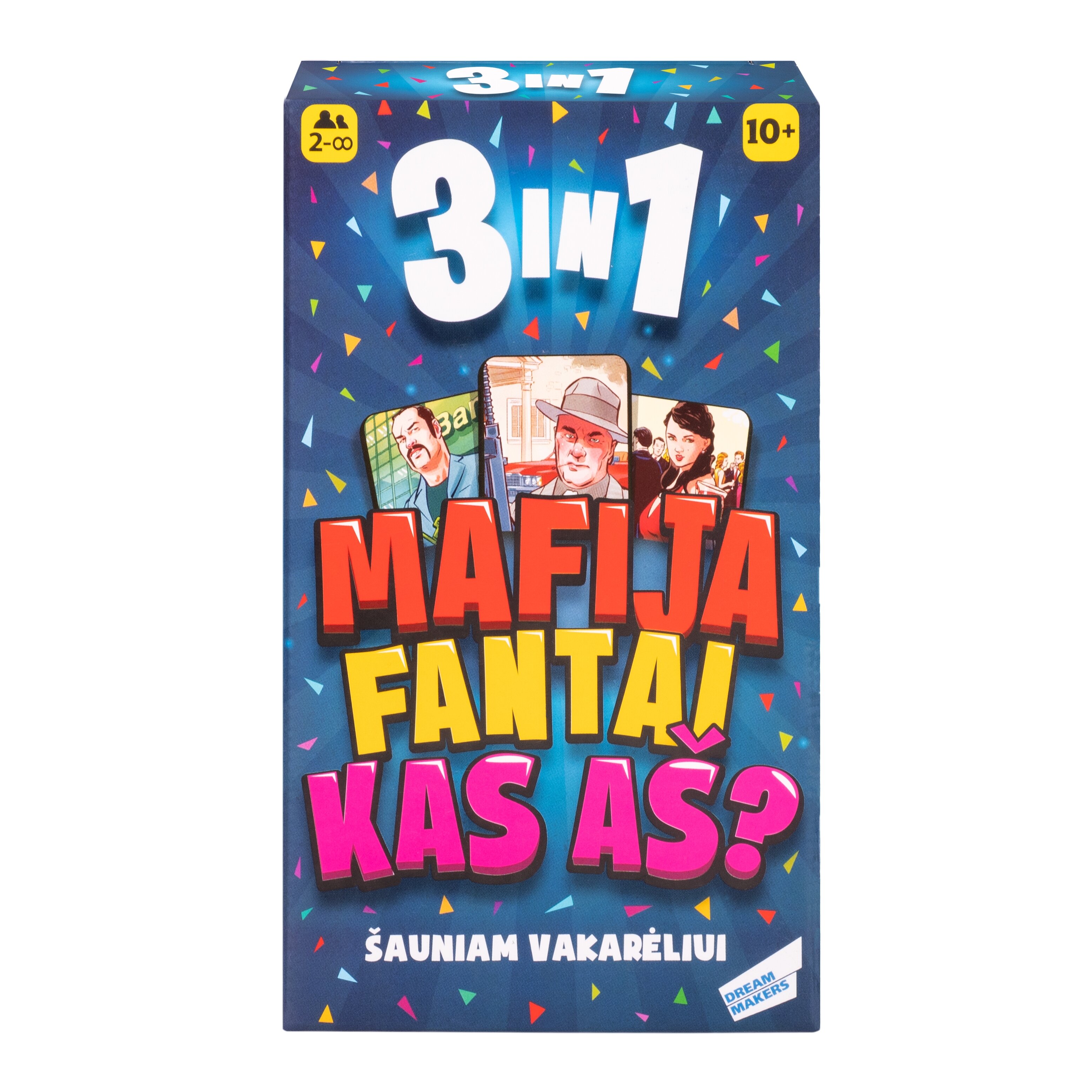 Dream makers stalo žaidimų rinkinys šauniam vakarėliui 3 in 1