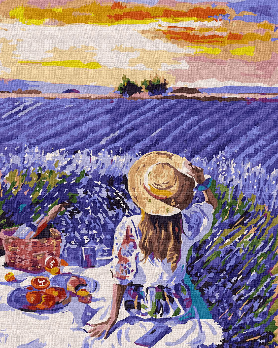 Tapyba pagal skaičius IŠKYLA LEVANDŲ LAUKE 40x50 cm