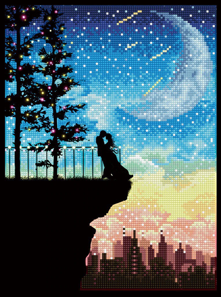Deimantinė mozaika ROMANTIC HEIGHTS 40x30 cm