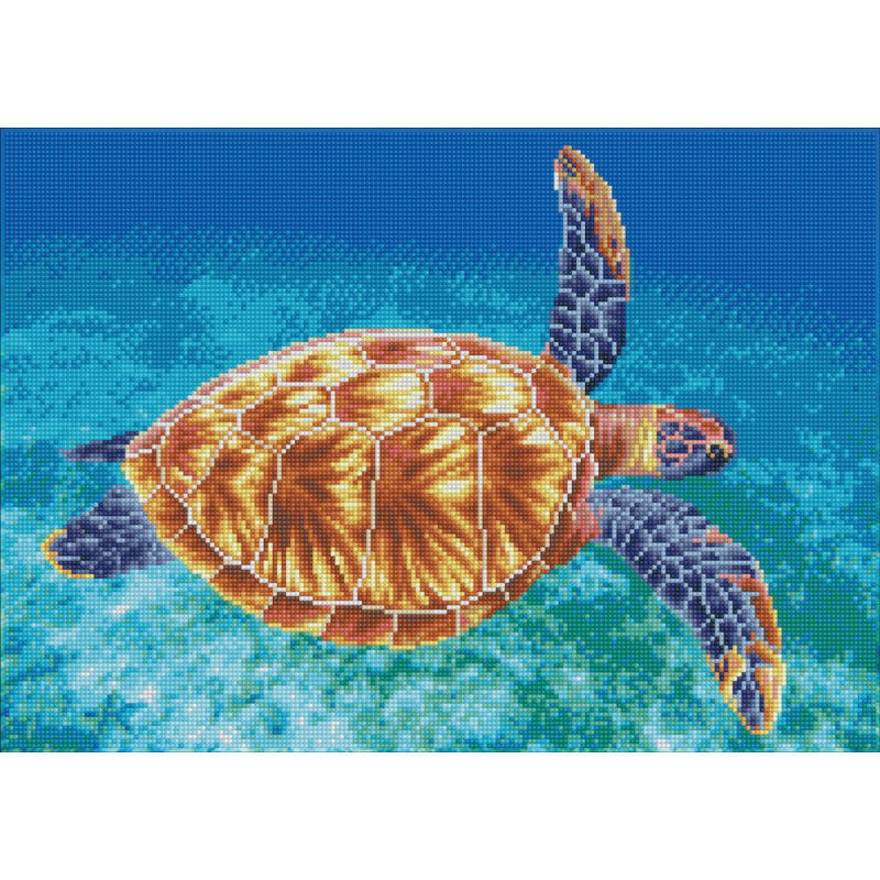 Deimantinė mozaika GRACEFUL SWIMMER 37x52 cm