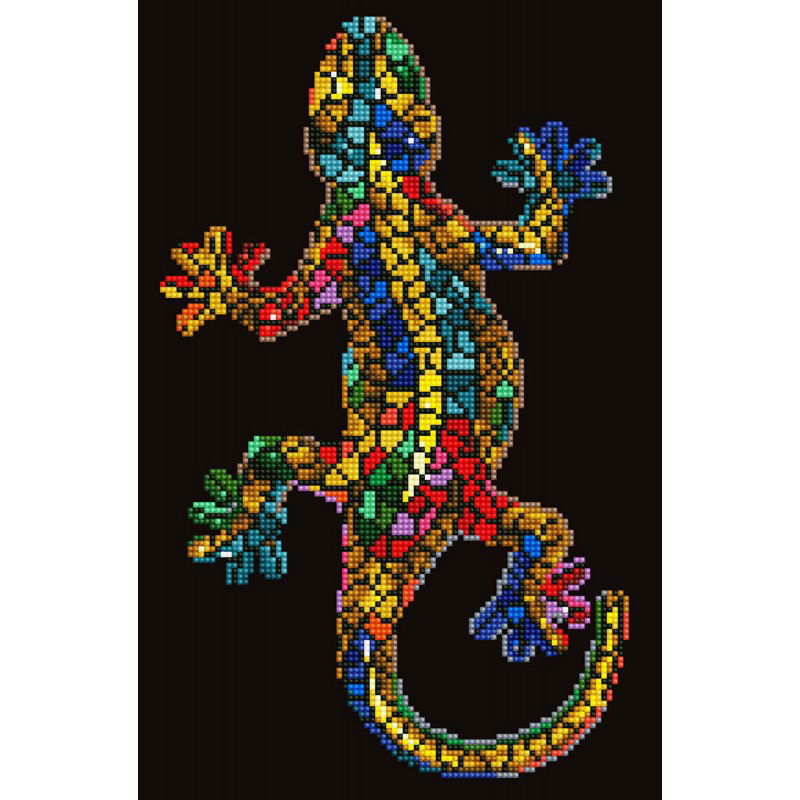 Deimantinė mozaika GEKKO PAUA with Frame 41x27 cm