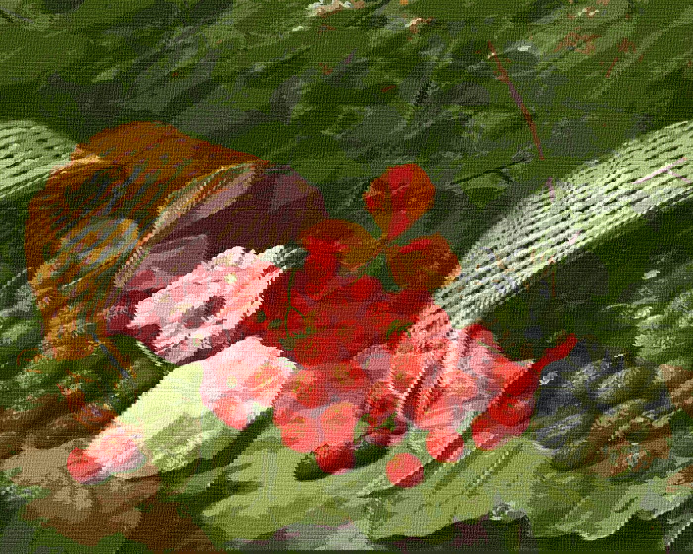 Tapyba pagal skaičius KREPŠELIS SU BRAŠKĖMIS 40x50 cm