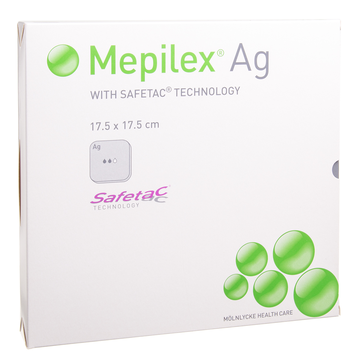 MEPILEX AG, tvarstis, 17,5 cm x 17,5 cm, silikoninis, 5 vnt.