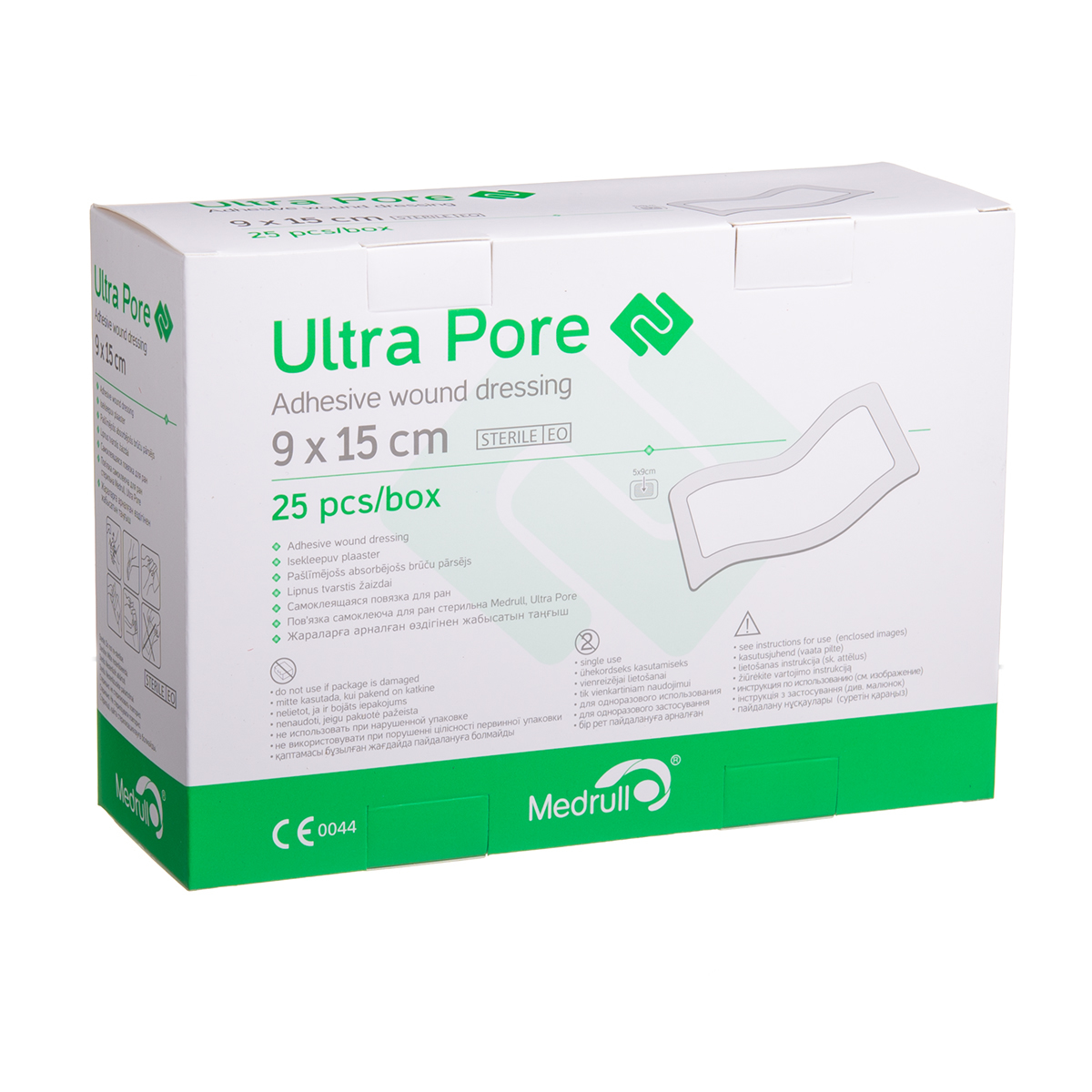 MEDRULL ULTRA PORE, lipnus chirurginis tvarstis žaizdai, 9 x 15 cm, 25 vnt.