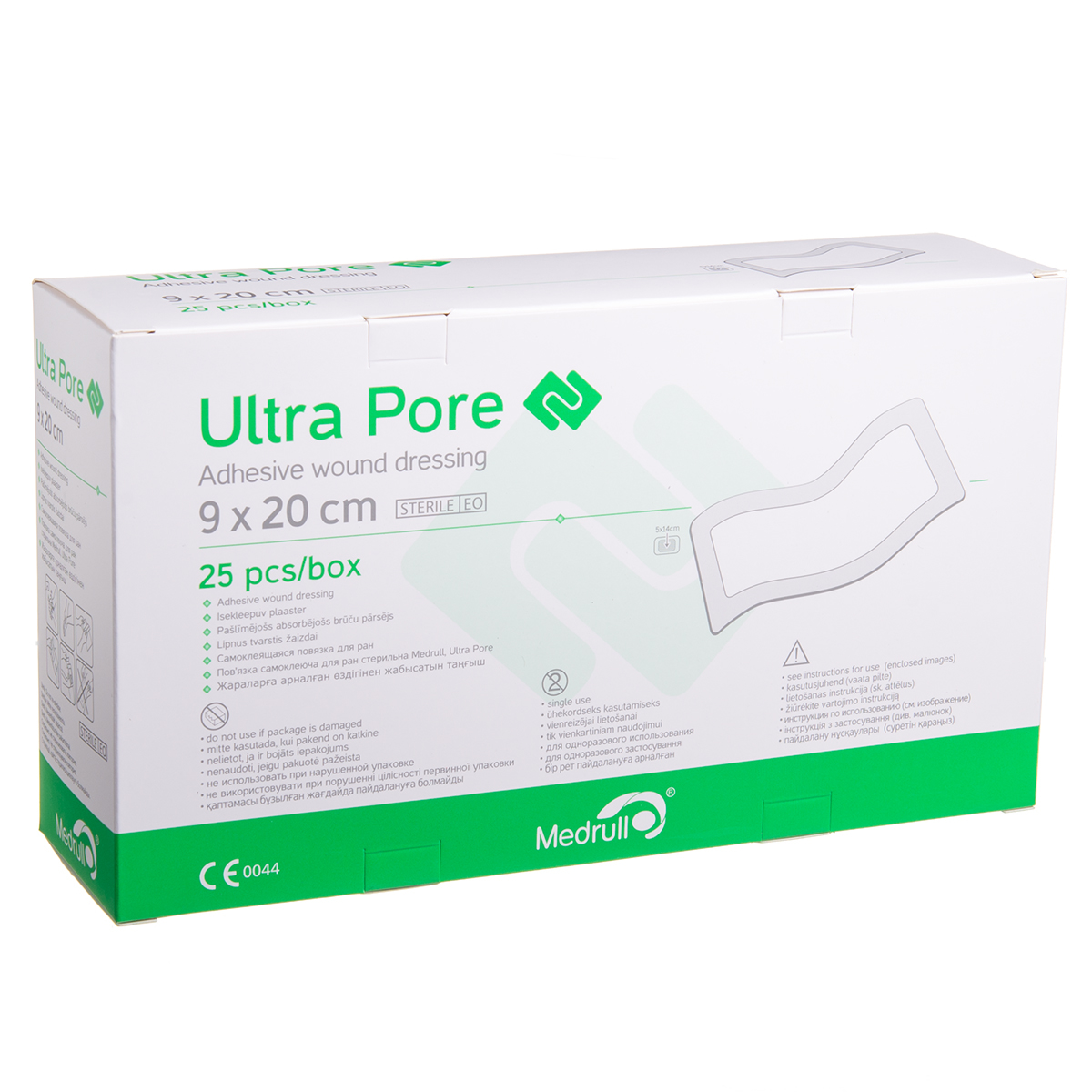 MEDRULL ULTRA PORE, lipnus chirurginis tvarstis žaizdai, 9 x 20 cm, 25 vnt.