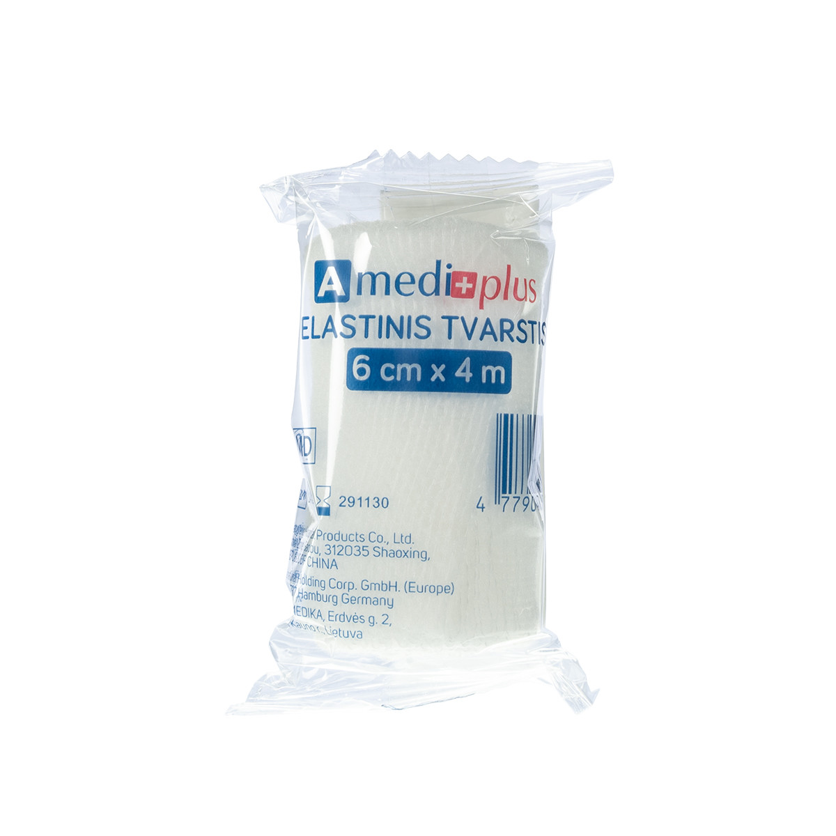 AMEDIPLUS, elastinis tvarstis, palaikomasis, 6cmx4m, 1 vnt