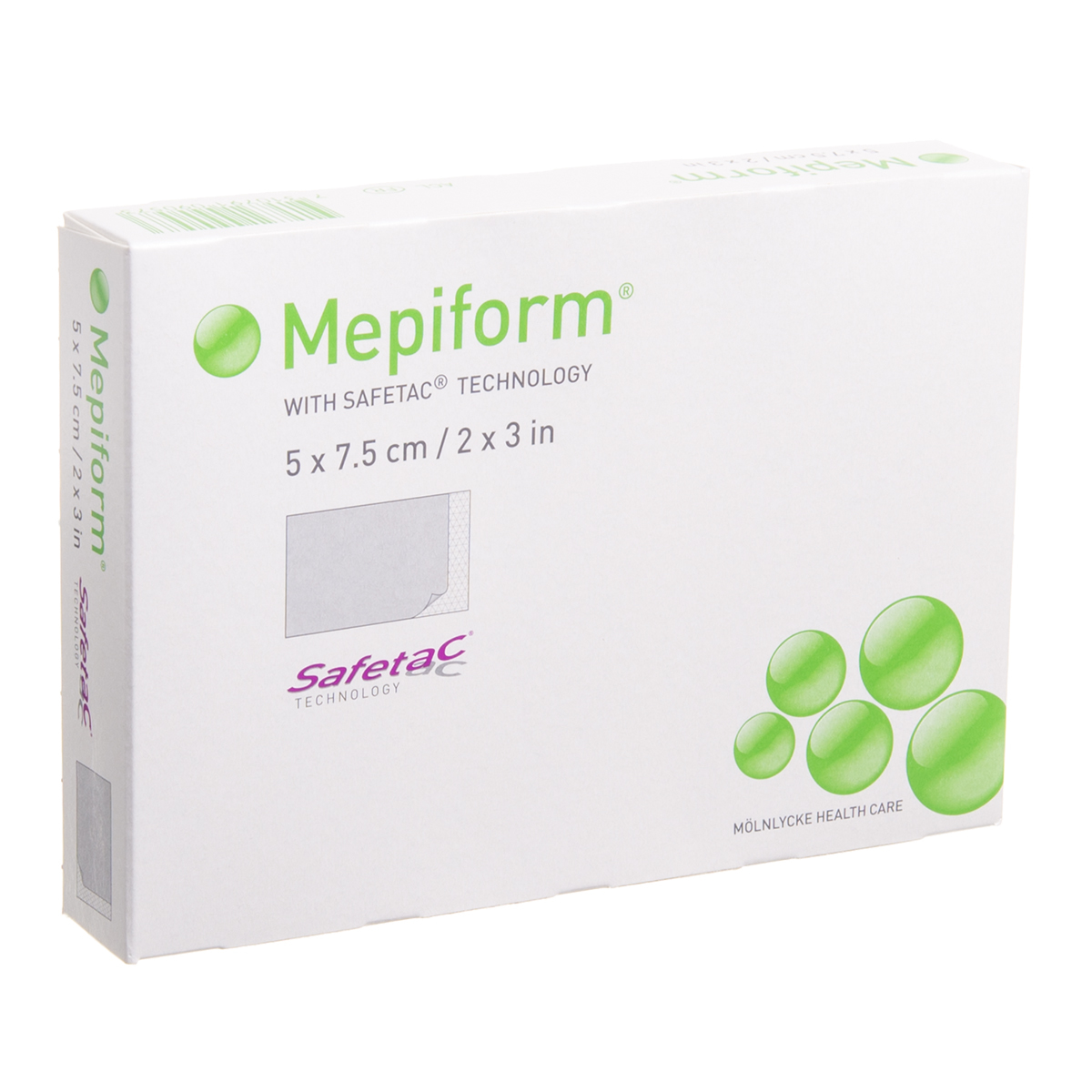 MEPIFORM, tvarstis, 5 cm x 7,5 cm, randams, sterilus, 5 vnt.
