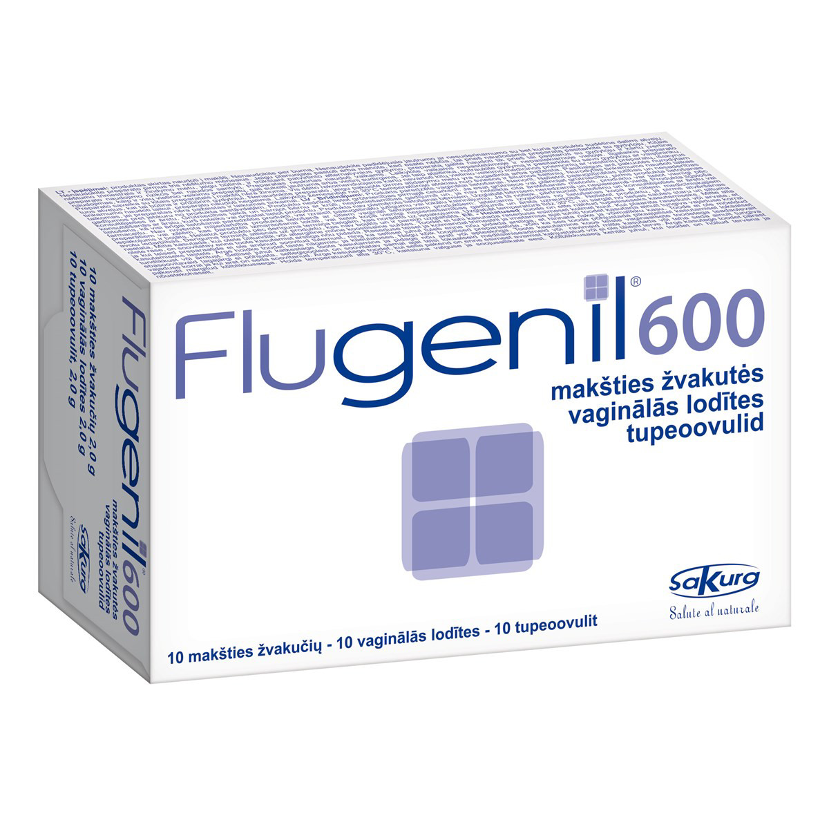 FLUGENIL 600, 10 ovulių