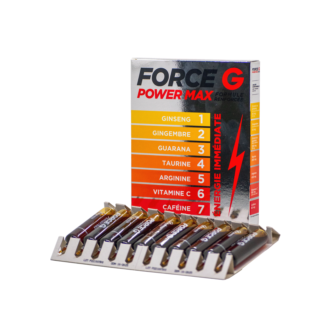 VITAVEA Maksimali galia FORCE G POWER MAX, maisto papildas, 10 ampulių