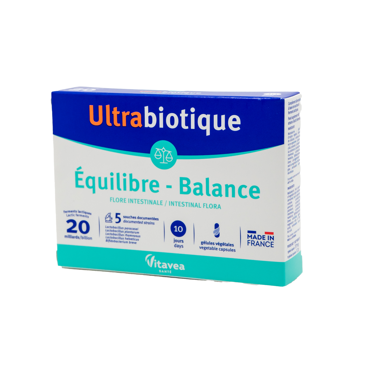 VITAVEA Gerosios bakterijos Ultrabiotique  EQUILIBRE-BALANCE, 10 kapsulių