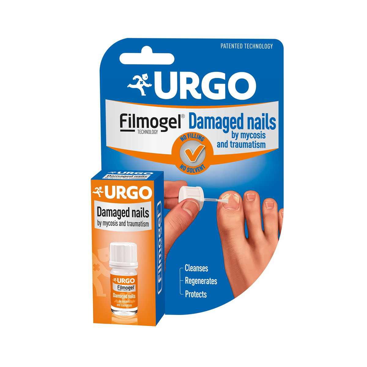 URGO FILMOGEL, lakas pažeistiems nagams, 3,3 ml