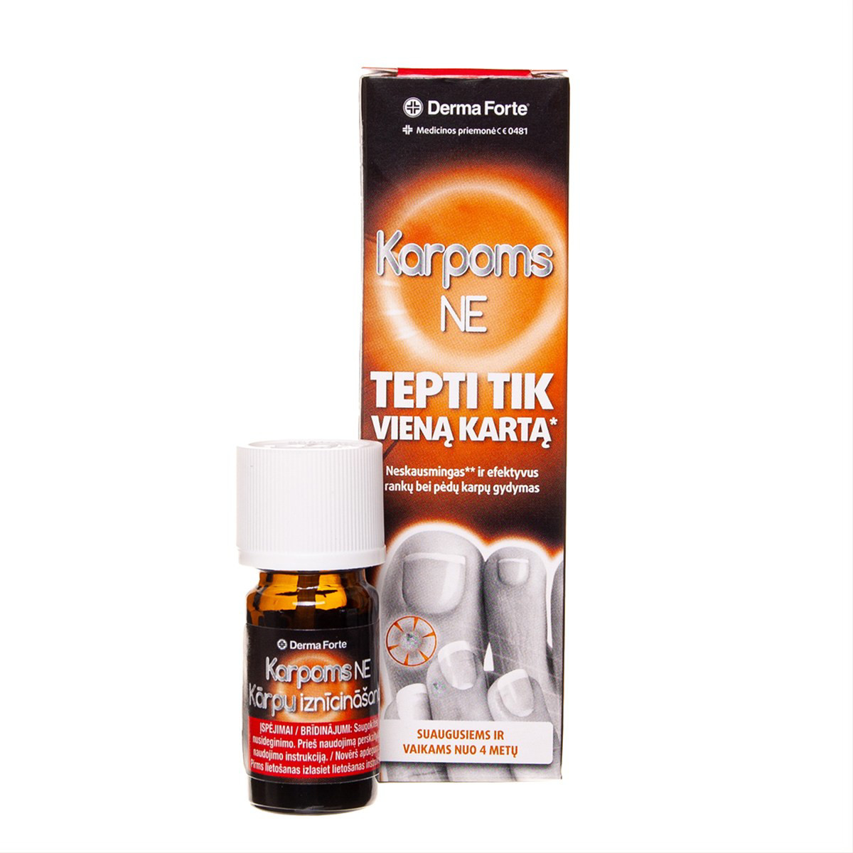 DERMA FORTE WART AWAY, priemonė karpoms šalinti, 2 ml
