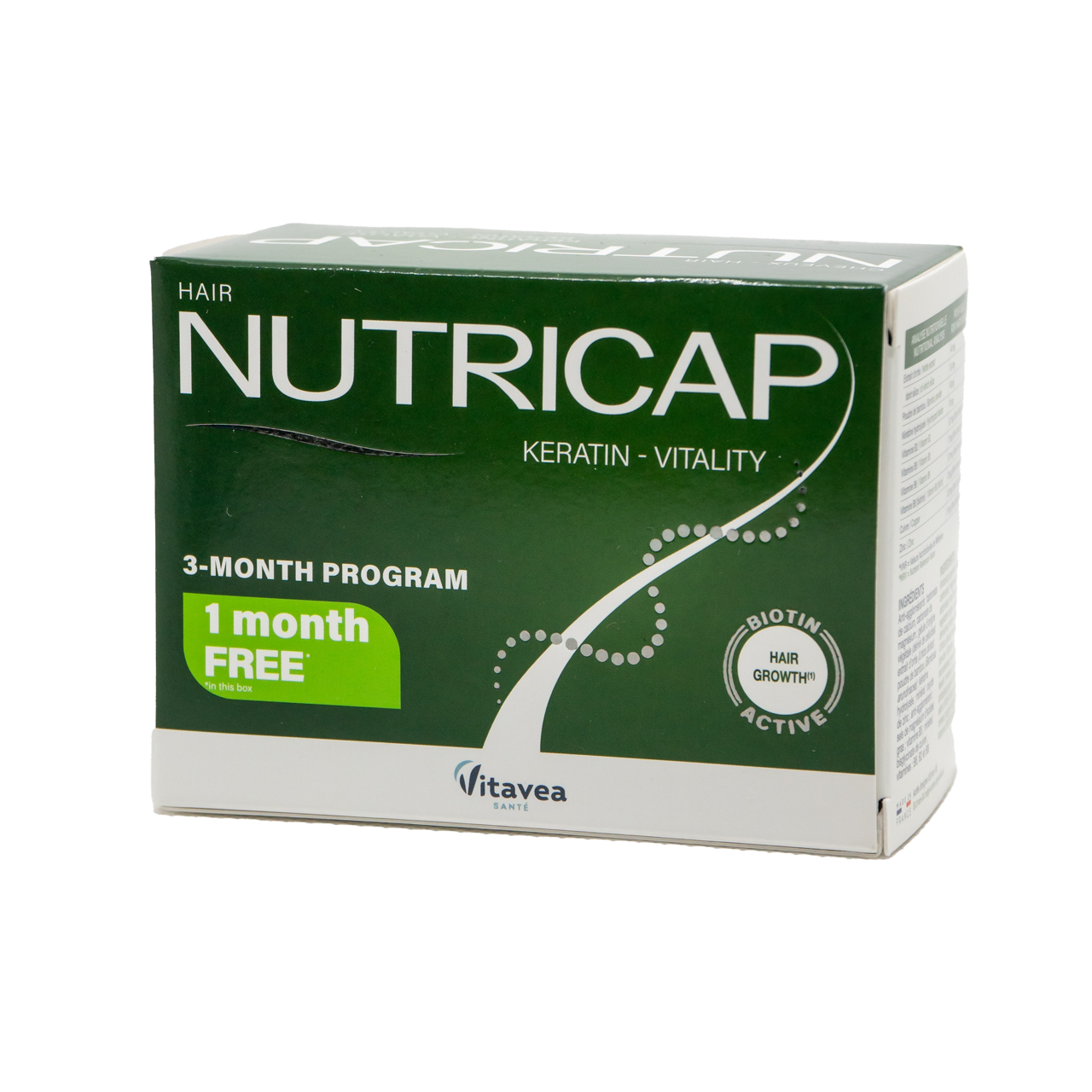 VITAVEA Gyvybingiems plaukams NUTRICAP KERATIN VITALITY, 90 kapsulių