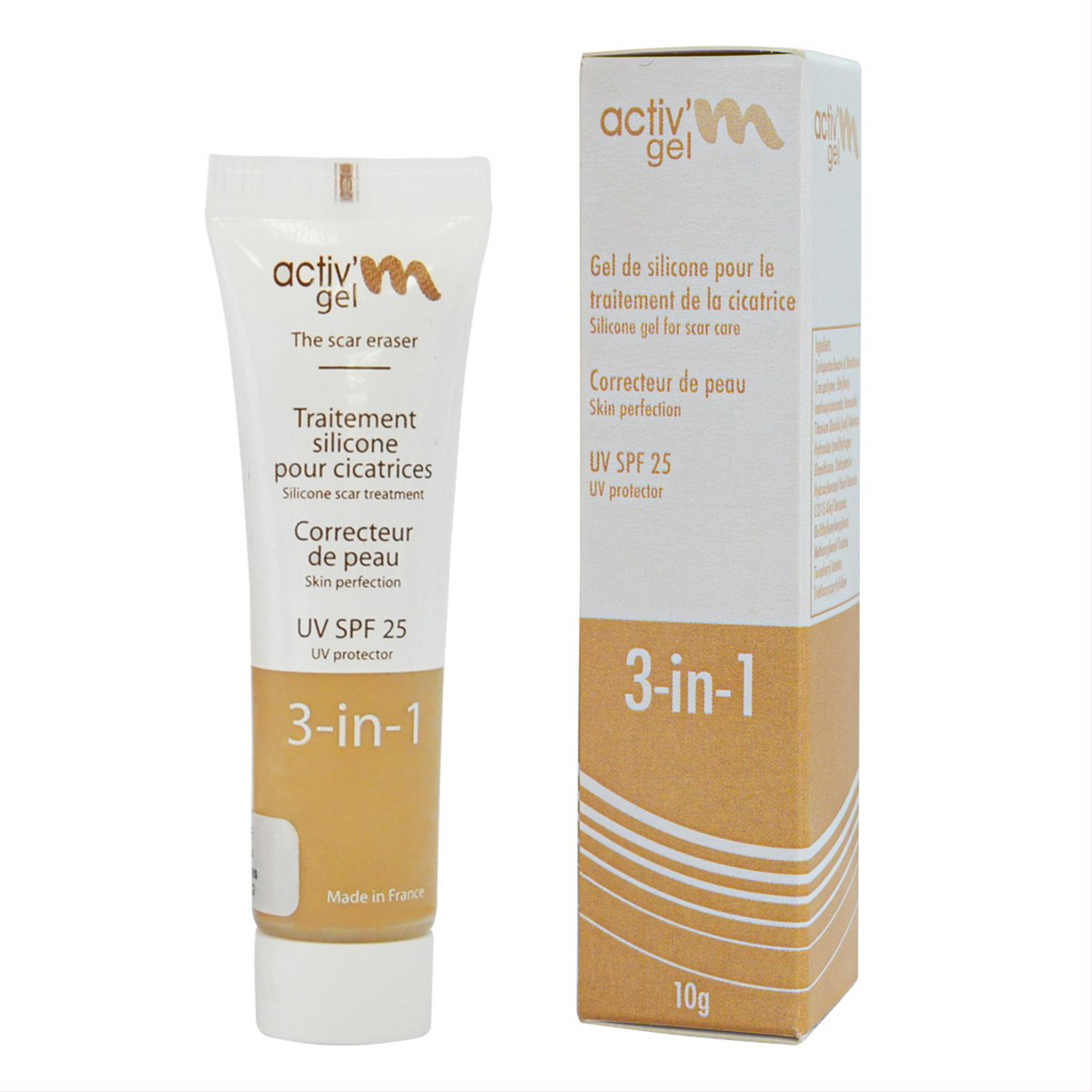ACTIV M GEL 3IN1, silikoninis gelis randų priežiūrai su UV apsauga, 10 g