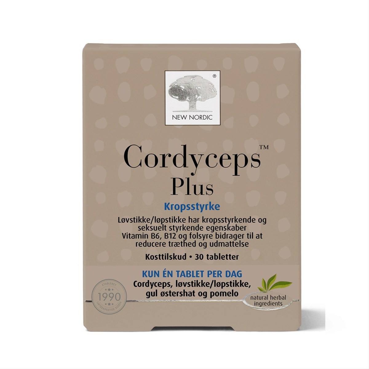NEW NORDIC CORDYCEPS PLUS. 30 tablečių