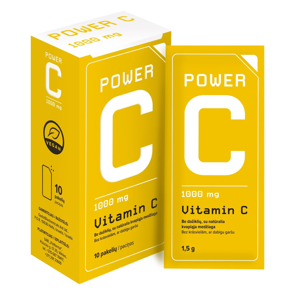 POWER C, 1000 mg, milteliai, 10 vnt.