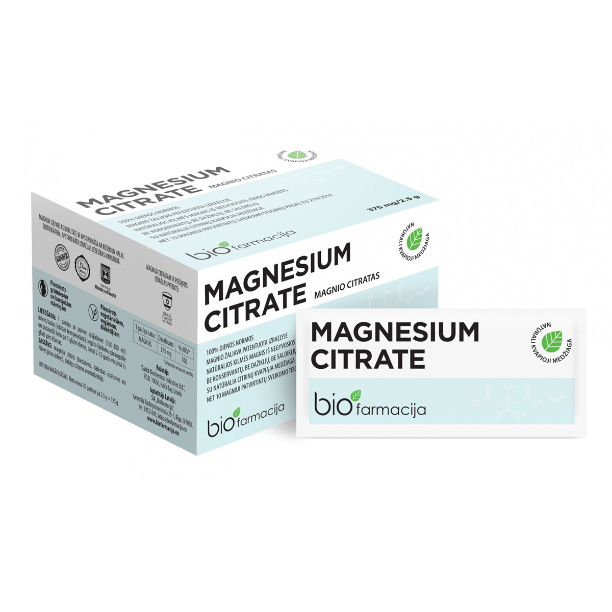 MAGNESIUM CITRATE, milteliai, 50 vnt.