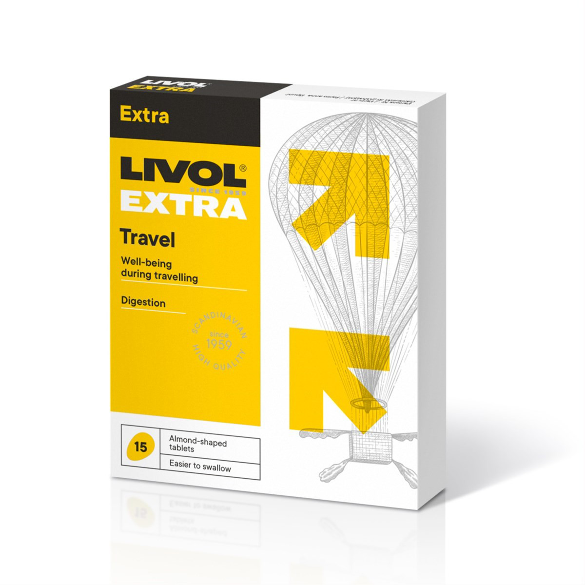 LIVOL EXTRA TRAVEL, 15 tablečių