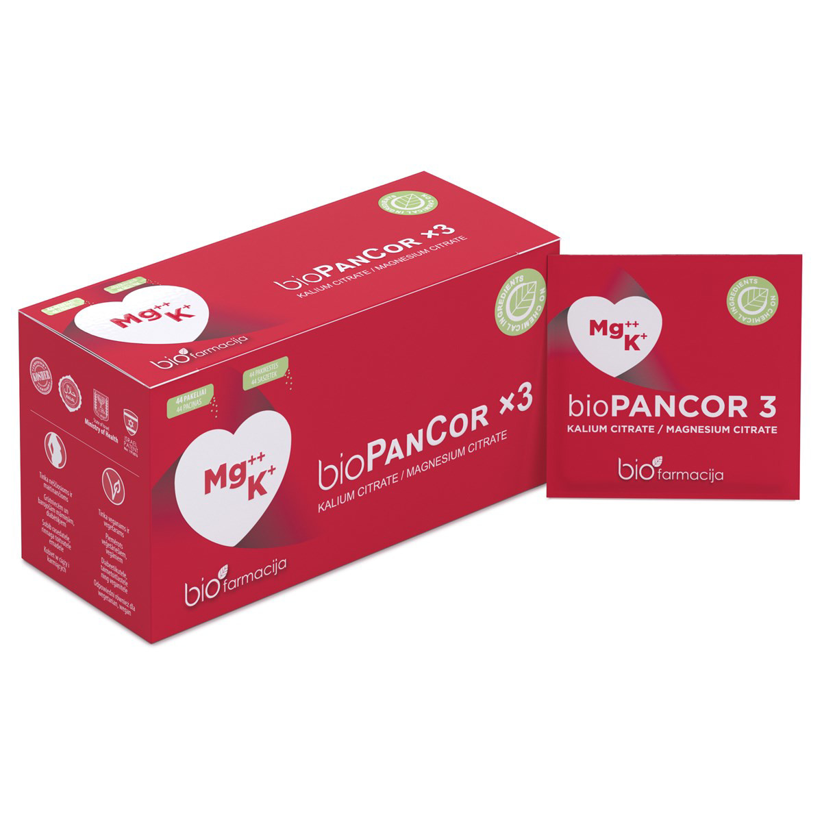 BIOPANCOR X3, milteliai, 44 pakeliai