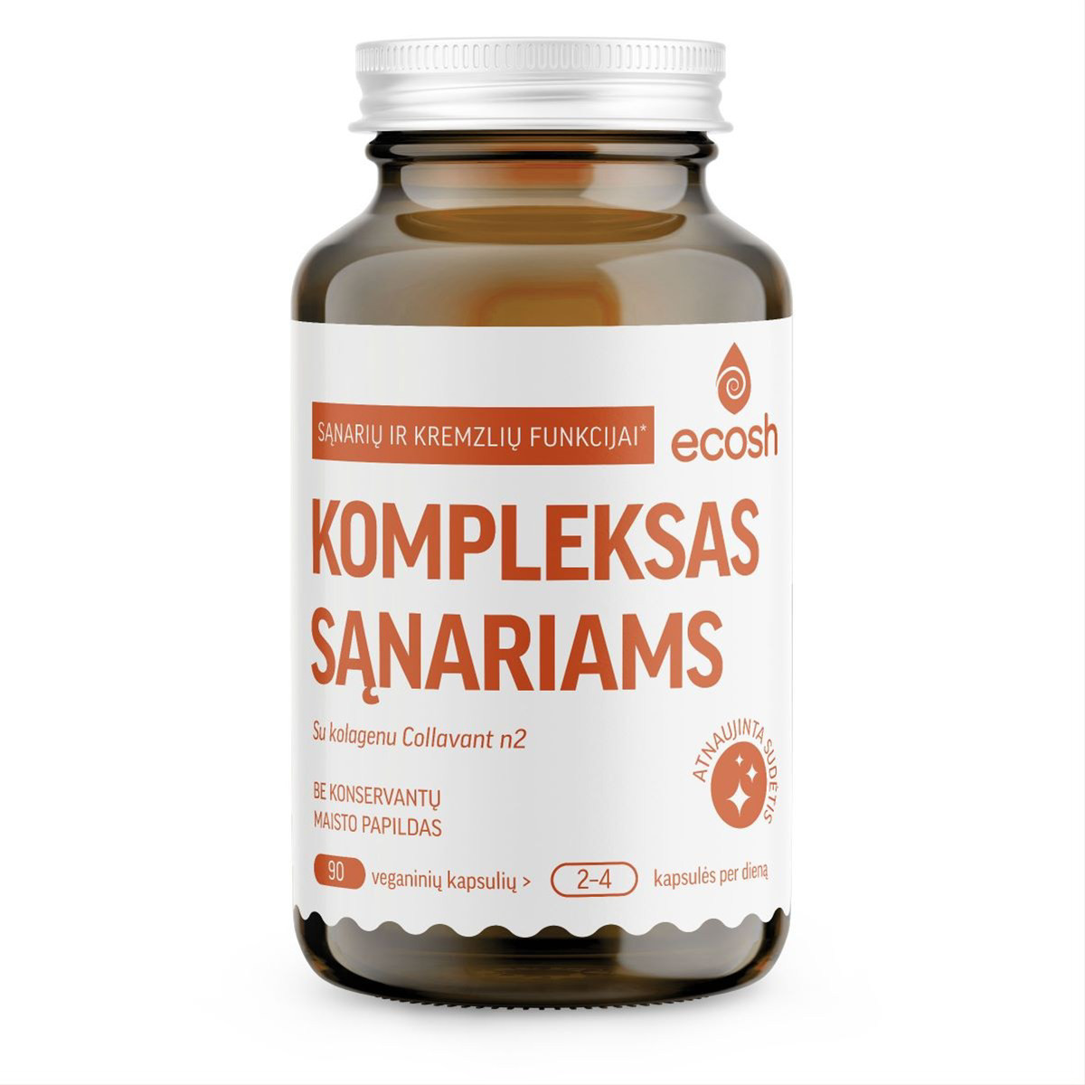 ECOSH KOMPLEKSAS SĄNARIAMS, su kolagenu Collavant n2, 90 kapsulių